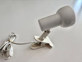 KLEMMSPOT, VINTAGE, LEUCHTE, ALU, WEISS, 80`ER